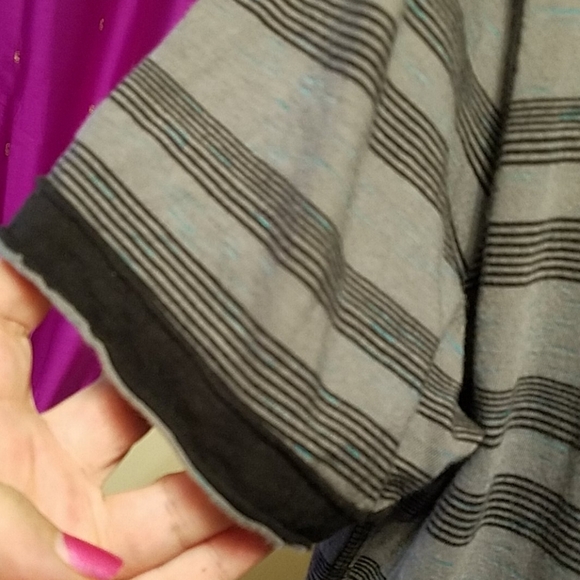 Striped Charcoal and Black T Shirt - Picture 4 of 6